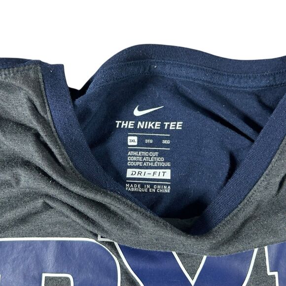 Nike BYU Cougars Graphic Shirt Men’s 3XL Dri-Fit Brigham Young Logo Athletic Cut - Picture 3 of 9